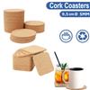 Круглые пробковые подставки под стаканы для вина, напитков, кофе, чая, коврики для стола, для домашнего офиса, кухни, для гравировки, защита от тепла