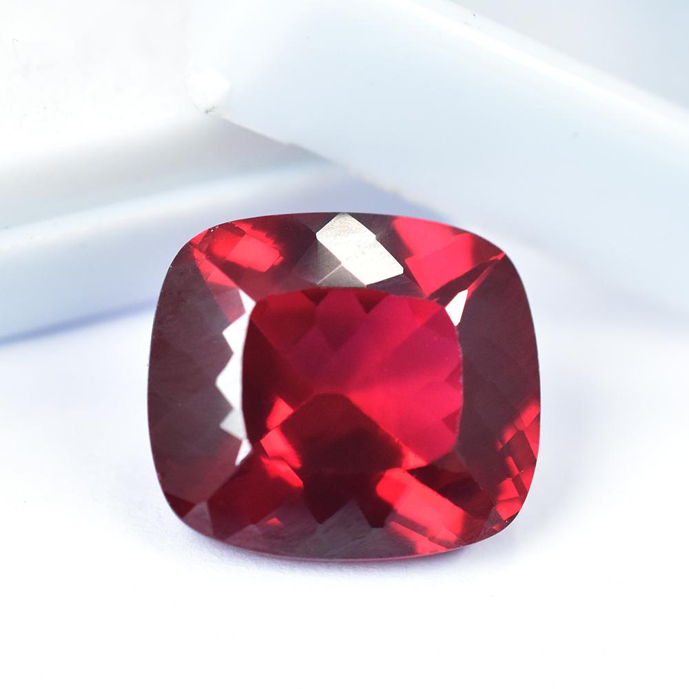 Natural Red Ruby Loose Gemstone Cushion Cut 17.25 ct Grade for Jewelry Making and Gem Collections