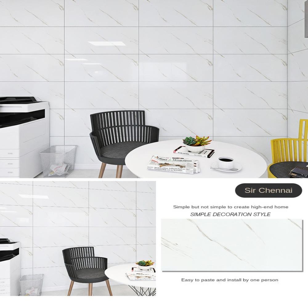 Влагостойкая имитация керамической плитки Наклейки на пол Наклейка на стену Обои Самоклеящиеся 3D настенные украшения Ванная комната Спальня
