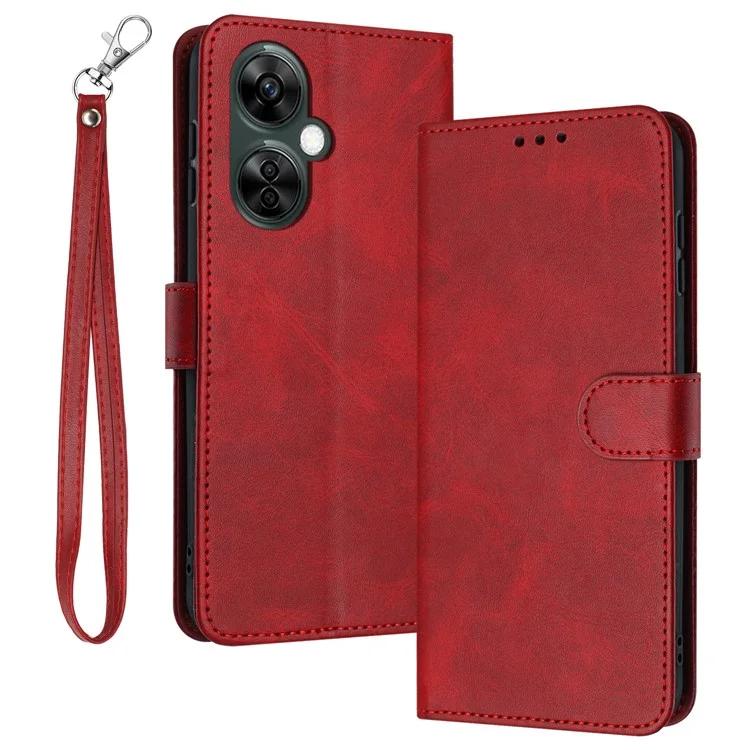For Oneplus Nord CE 3 Lite 5G / Nord N30 5G / Oppo K11x 5G PU Leather Stand Case Wallet Phone Cover with Strap - Green