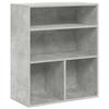 VidaXL Bibliothèque gris béton 60x30x71,5 cm bois d'ingénierie, armoire de rangement, étagère de rangement, unité de 860313