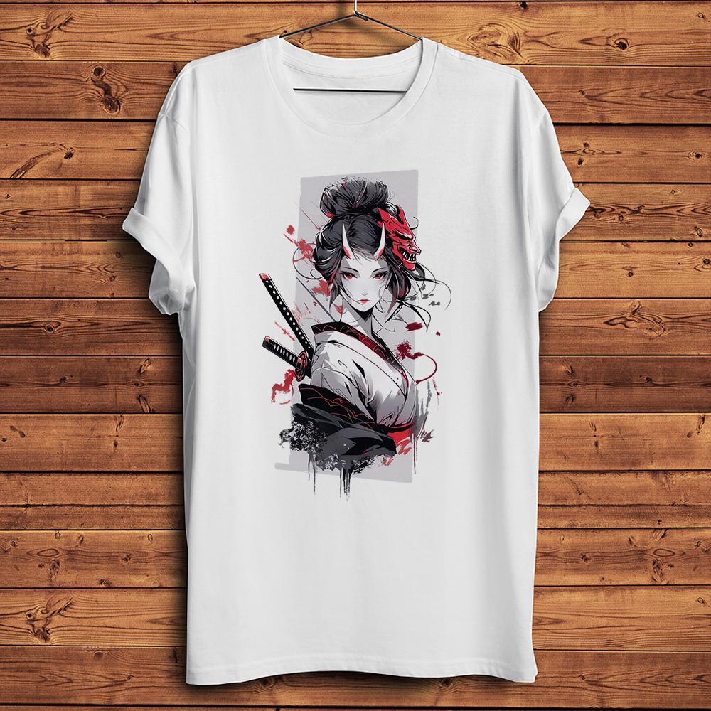 Japanese Samurai Ninja Geisha Onna Bugeisha Funny T Shirt Unisex Casual Short Sleeve TShirt Unisex Streetwear Tee Breathable Print