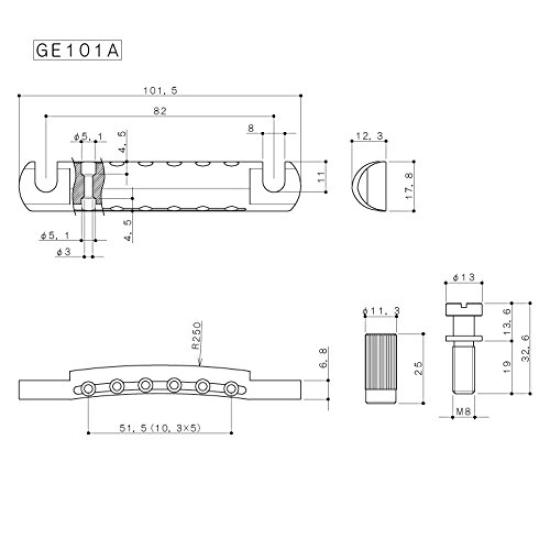 GOTOH Tailpiece GE101A GG/Gold