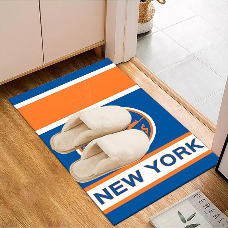 Ny Islanders Pride Floor Mat for Living Room, Game Rooms, Office, Bedroom, Office Floor Mat Playful Design, Christmas fan gifts