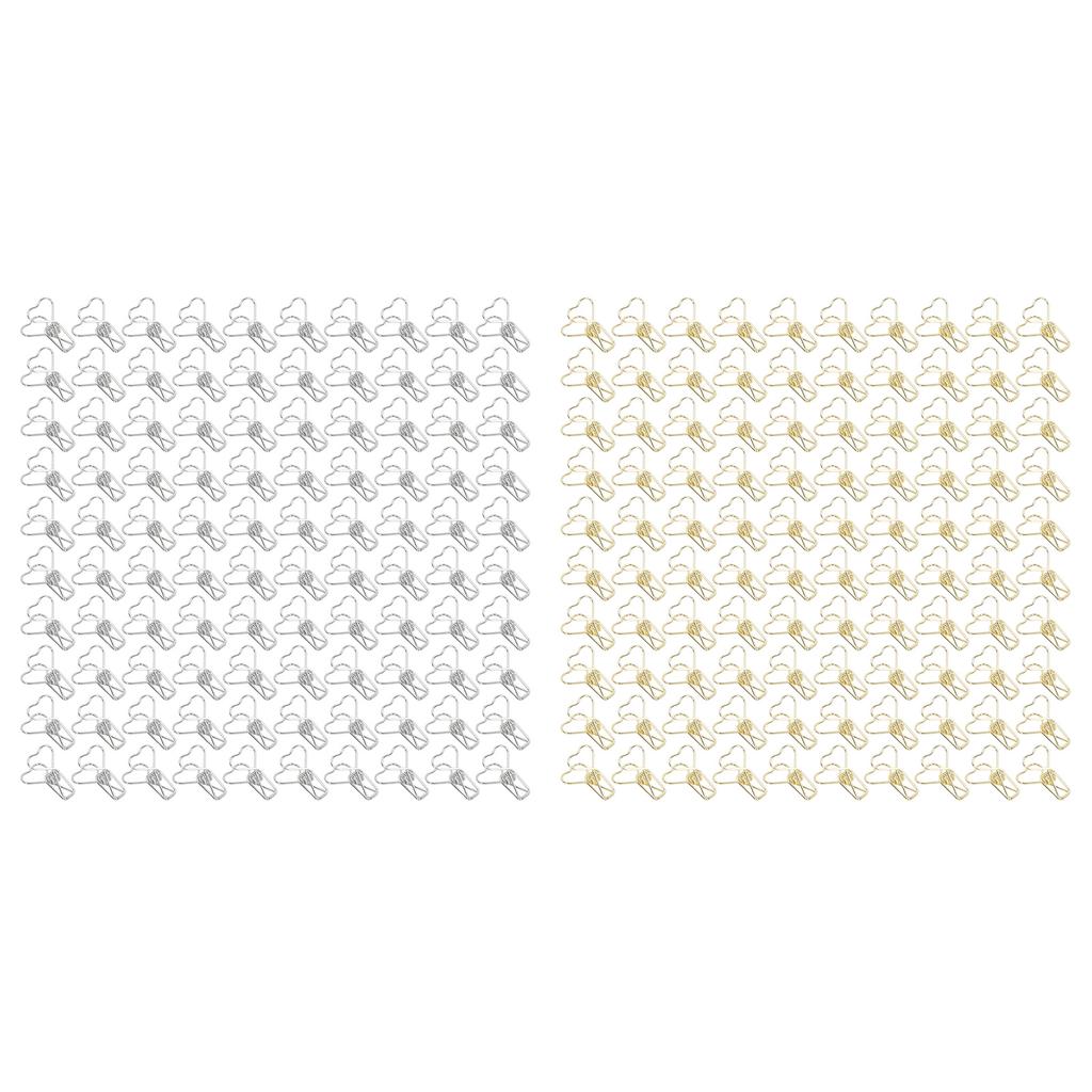 100 шт. клипсы в форме сердца с длинным хвостом металлические железные полые мини-зажимы для D