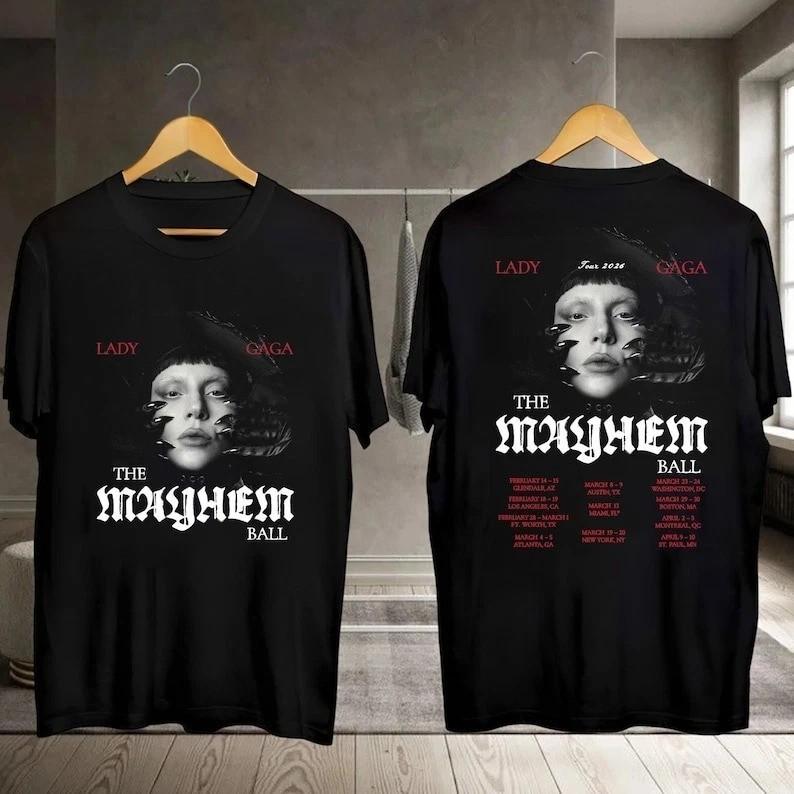 Lady Gaga Tour 2026 Shirt Lady Gaga Graphic Shirt The Mayhem Ball Tour T-shirt