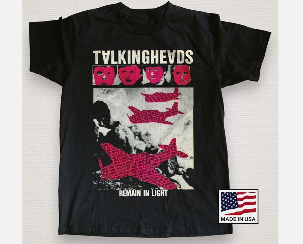 Talking Heads Remain In Light Унисекс Черная Хлопковая Футболка S-5XL