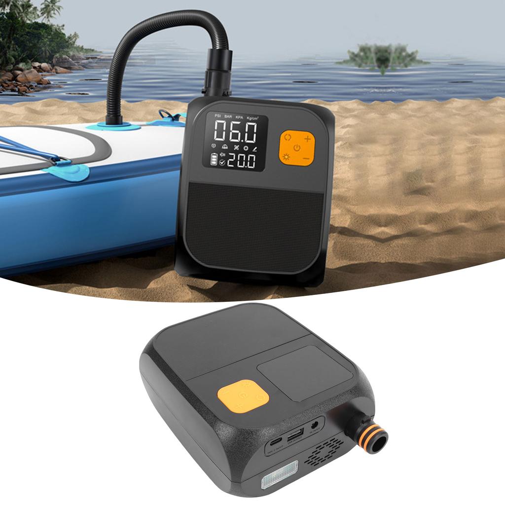 Насос для SUP-борда Перезаряжаемый Портативный Электрический до 25 PSI Автоматическое отключение для Stand UP Paddleboards Каяков Палаток