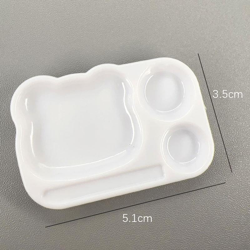 1 шт. Мультяшная палитра для нейл-арта, пластиковая тарелка для смешивания цветов гель-лака, с держателем для кистей, инструмент для рисования своими руками