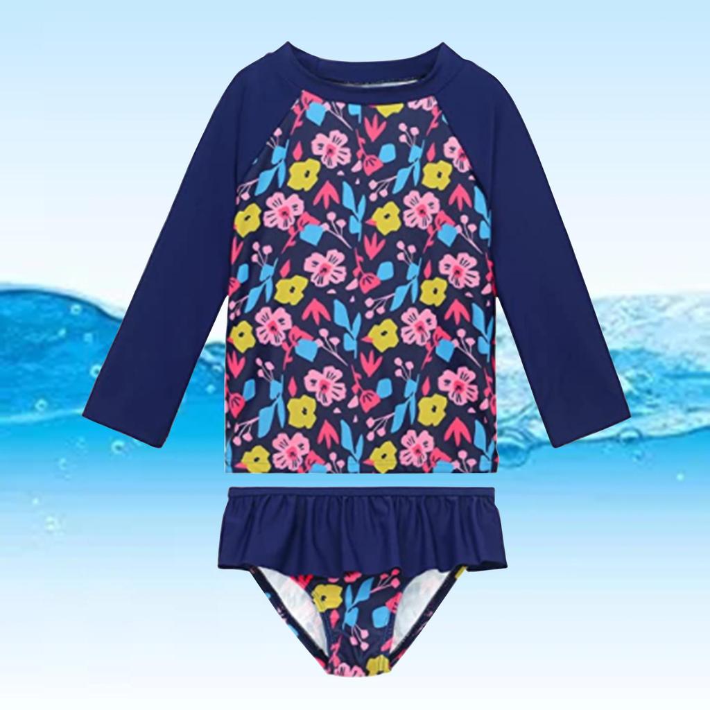 2025 Children's Long-Sleeve Split Bikini Swimsuit for European and American Markets - Beachwear