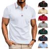 Новая мужская повседневная рубашка поло с лацканами, планкой, полосками, пуговицами, футболкой