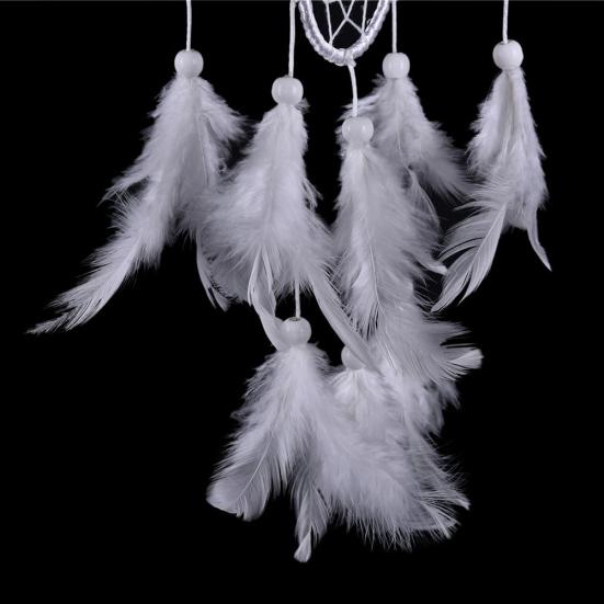 Double Circle Feather Craft Dream Catcher Wind Chime Home Wedding Decor Ornament