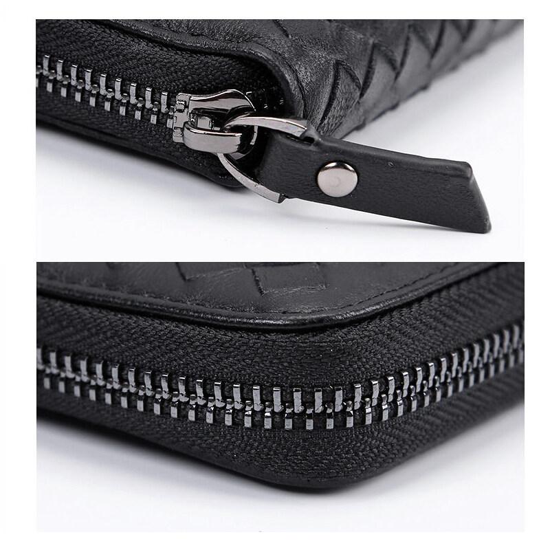 Кошельки для ключей из натуральной кожи, плетение на молнии, стильная сумка для ключей от автомобиля, многофункциональный футляр для карт, мужские и женские держатели для ключей, ключницы