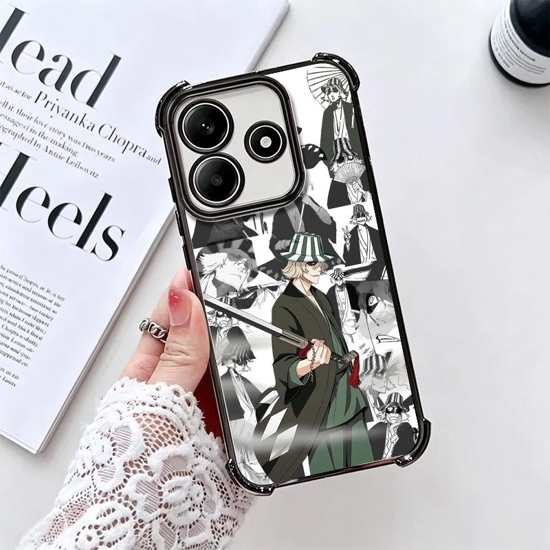 Чехол для телефона с покрытием Bleach Kisuke Urahara для Xiaomi Redmi Note 14 15 Pro Plus 13 12 11 11S 11T 10 9S 9 5G, противоударный с подушкой безопасности