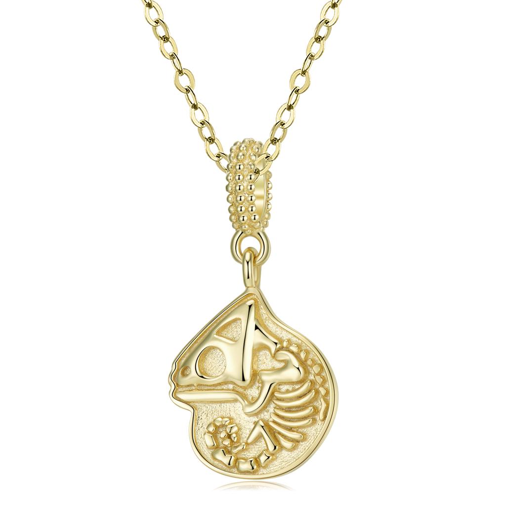 Skeleton Time Gear Wheel Skull Pendants for Necklace Real 925 Sterling Silver CZ Necklaces Castle Pendant Jewelry for Women Fashion Halloween Gift