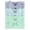 3Pcs Newborn Baby Headband Soft Bows Elastic Headbands Hair Band for Girls Solid Color Toddler Kids Turban Baby Hair Accessories
