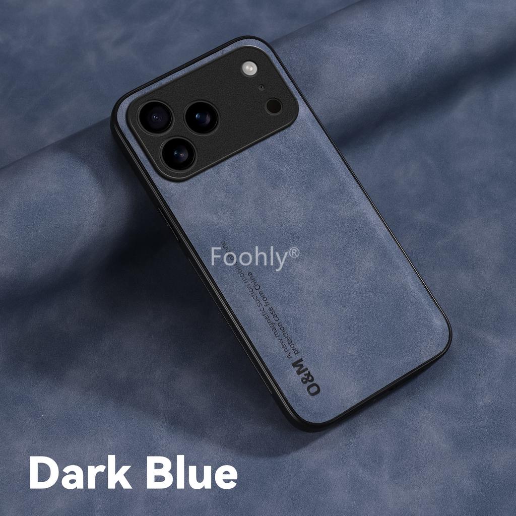 Противоударный магнитный чехол из нубука для Apple iPhone 17 Pro Max 17 Air Защитная крышка Задняя панель Coque Funda