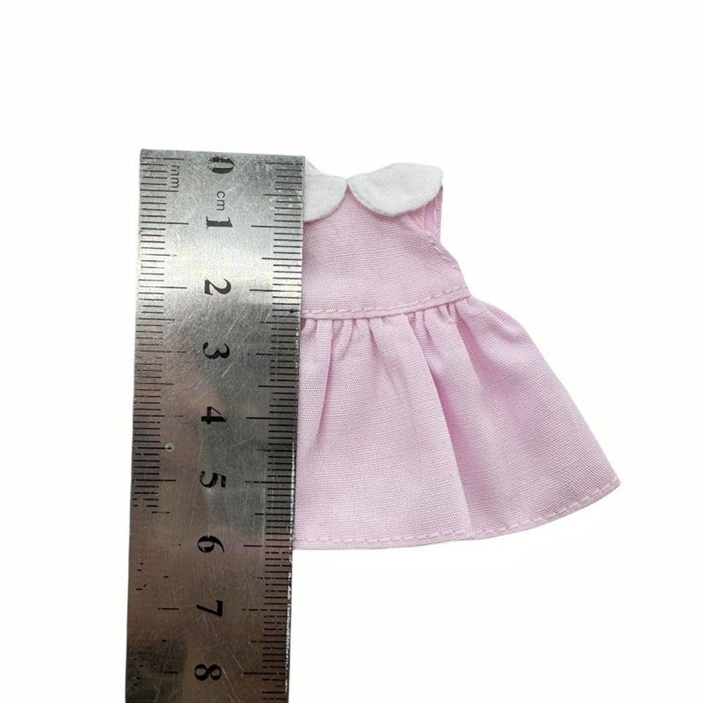 Fashion Doll Dot Dresses Accessories Tops Clothes Skirt for 1/11 OB11 Dolls/for 1/12 BJD