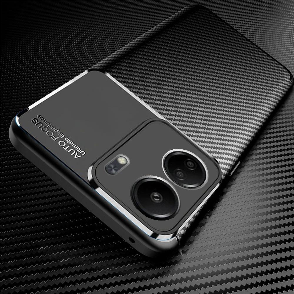 Case for Xiaomi Redmi 13C / Poco C65, Carbon Gel, black