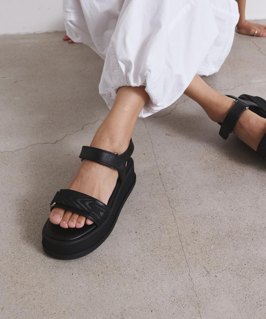 Twvp Muare Platform Sandals Black