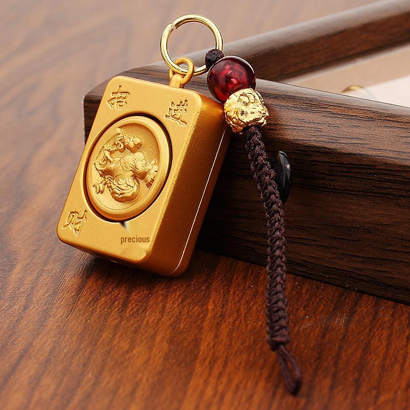 2025 Year of the Snake Spinning Key Charm Pendant for Men