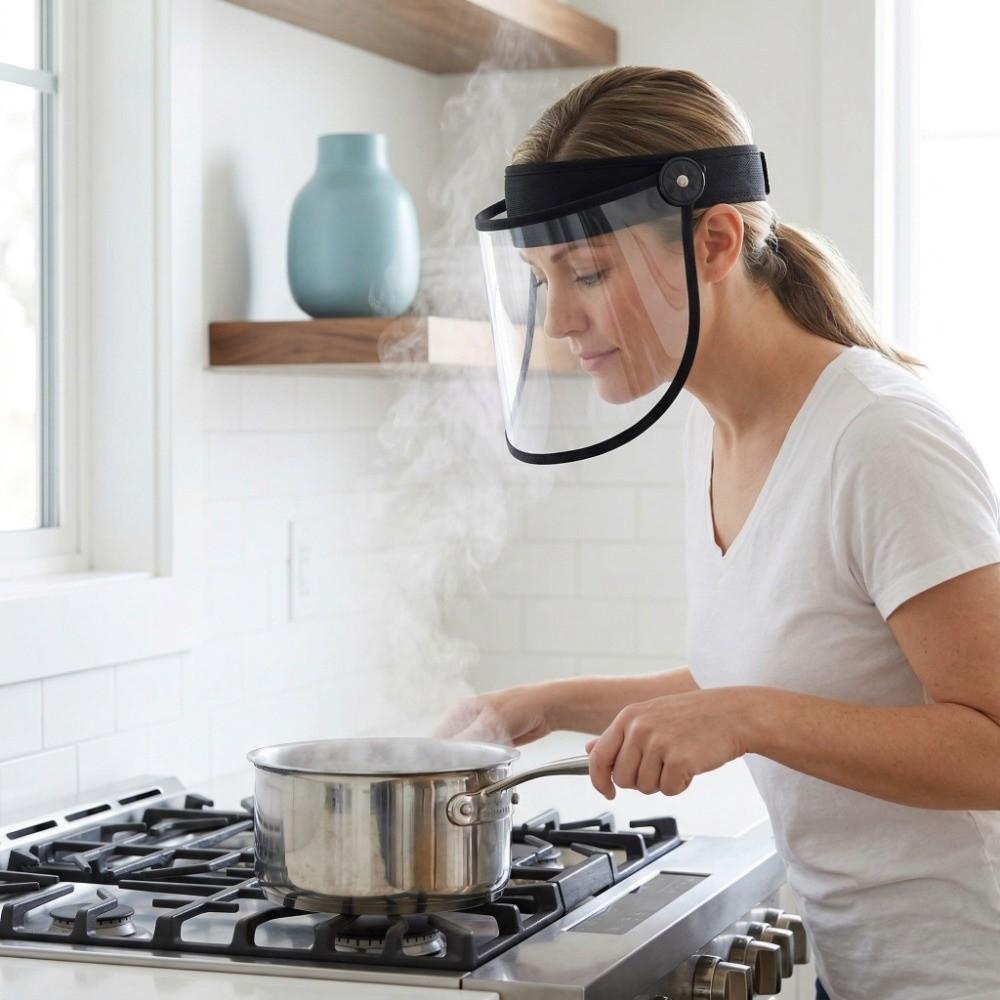 Breathable Clear Face Cover Transparent Face Protection Splash Guard Walking