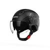 ABS Approved Motorcycle Helmets Flip Up Vintage with Visor Summer Short Lens Dual Mirror Black