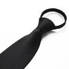 Black Clip On Tie Security Tie Doorman Steward Matte Black Funeral Tie