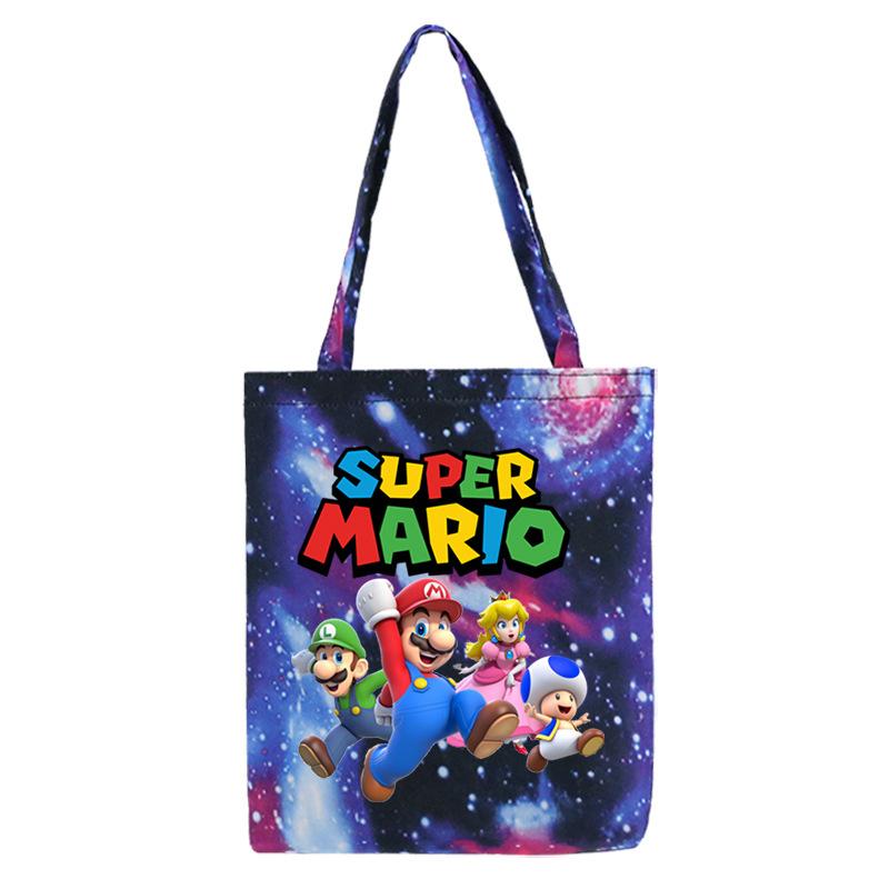 Сумка через плечо с принтом игровых товаров Повседневная Сумка-тоут Super Marie для студентов