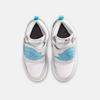 Jordan Sky Jordan 1 Fabric Mid top Children's Basketball Shoes Gray White Children Aged 3 7 Years Old HV4767-014