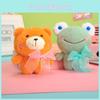 Adorable Plush Frog Keychain Cute Teddy Bear Doll Machine Toy Wholesale Gift