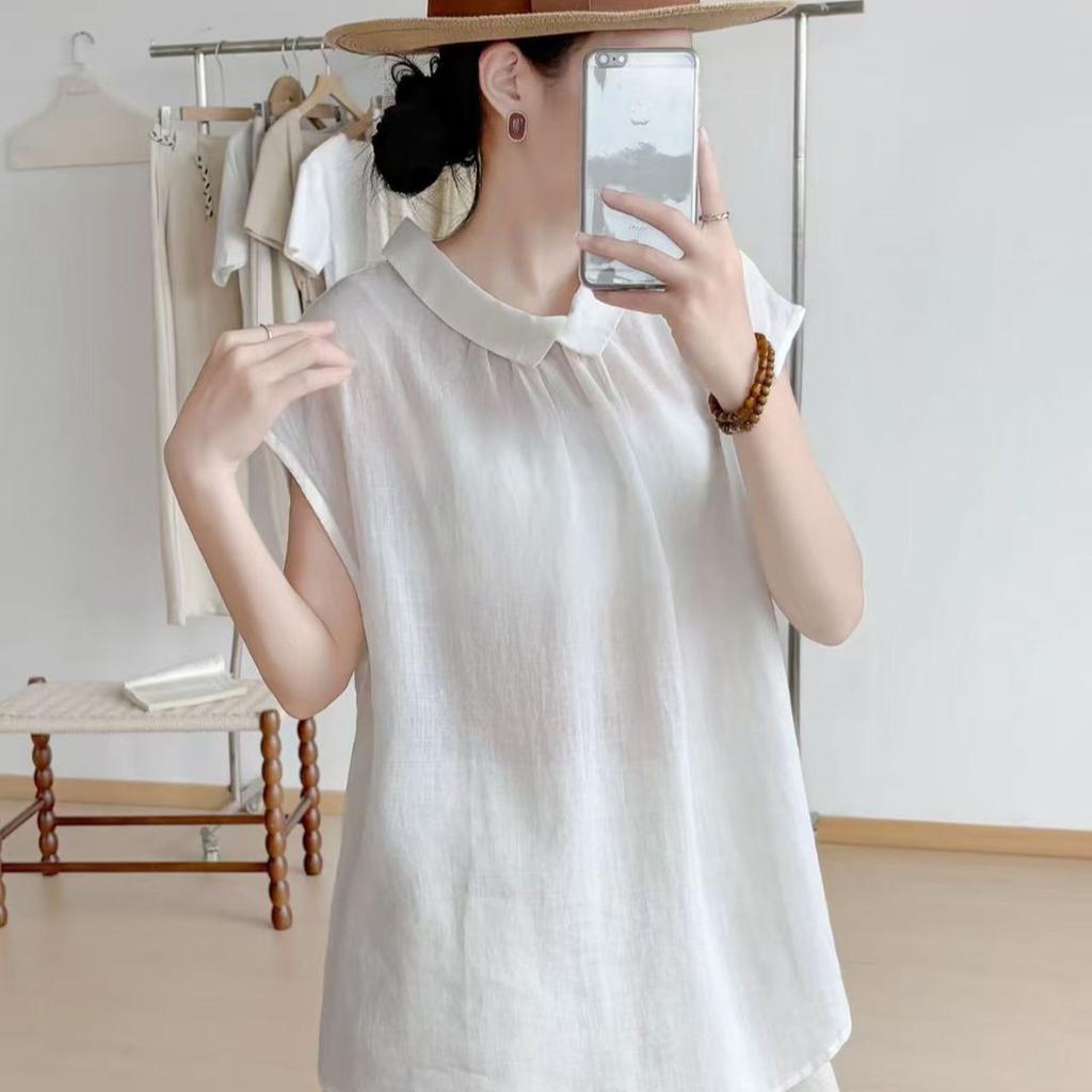 1116 summer new women's lapel Japanese vest vest top pullover inner bottoming shirt fashion niche