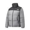 Li Ning Hot Pot Down Jacket Series Loose Short Stand Collar Zipper Long Sleeve Down Jacket Unisex Outerwear Thunder-Gray AYMV855-5