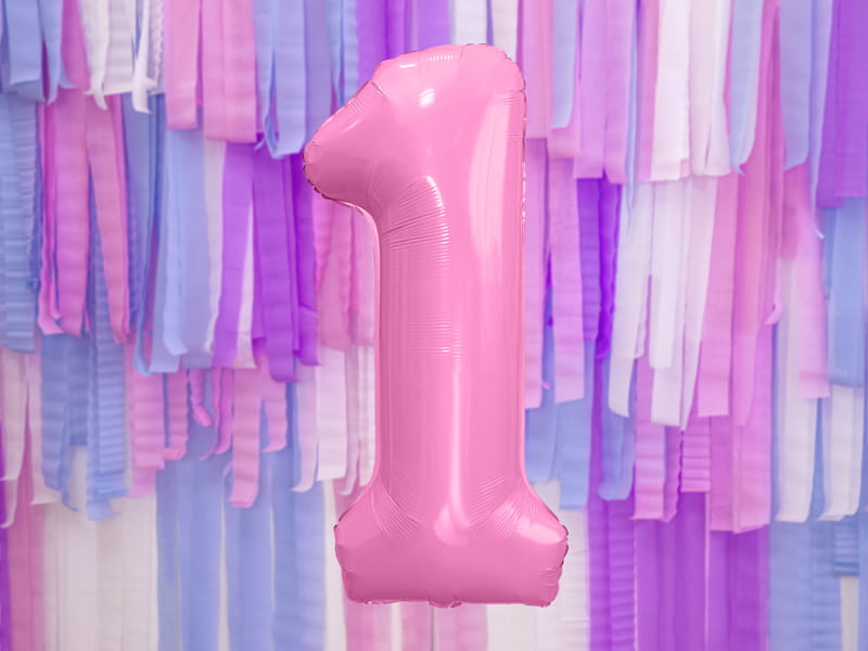 Foil Balloon Number ""1"" Pink 86 Cm