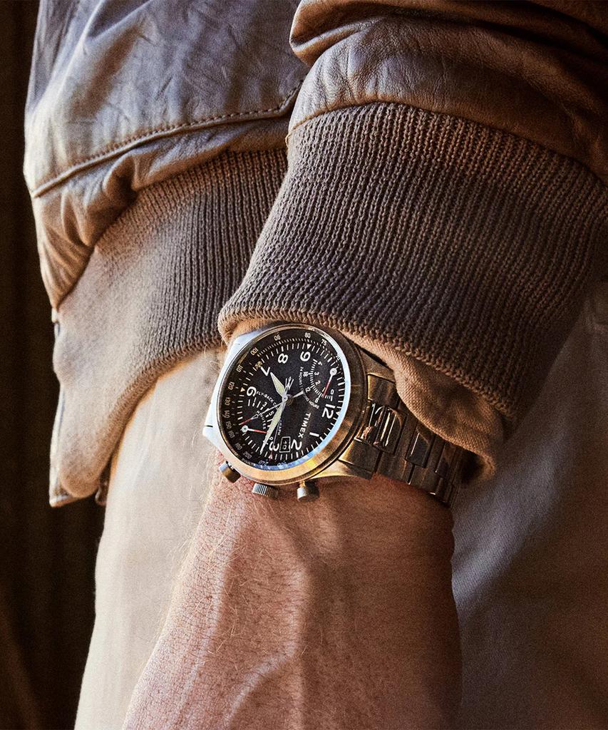 Taimaegseu Waterbury Flyback Chronograph Metal Watch 43Mm