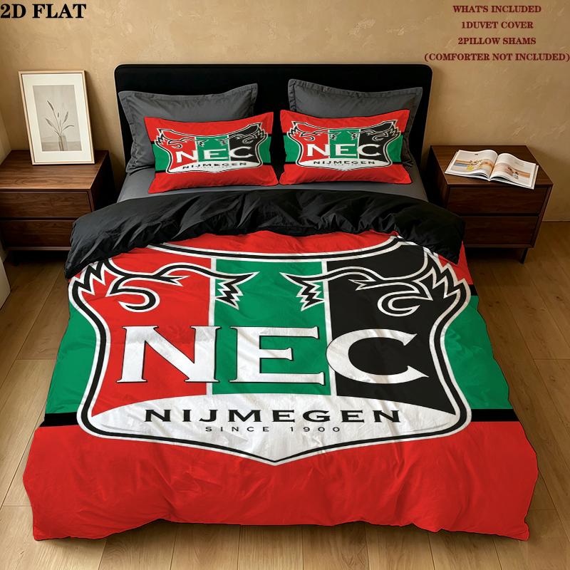 Постельное белье с узором Неймеген (Nec Nijmegen) Комплект одеяла Пододеяльник Наволочка Домашний Декор Подарок на День Рождения (1 * пододеяльник + 2 * наволочка без наполнителя)