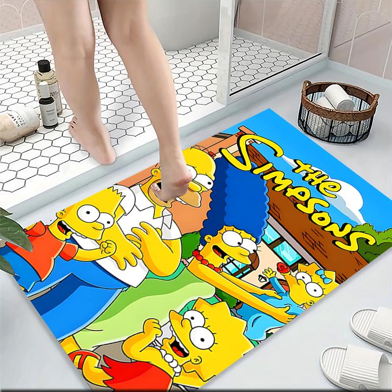 Simpsons Family Adventure Carpet Rug Soft Washable Antislip Home Living Room Sofa Mats Personalized Christmas Rug