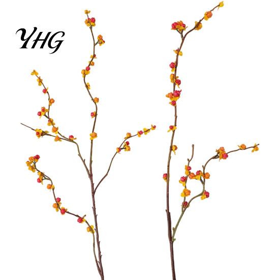 Autumn Home Decoration Long Artificial Bittersweet Branches, Fall Berry Stems for Vase, Faux Plants Fade Resistant Flowers Branches Thanksgiving Table