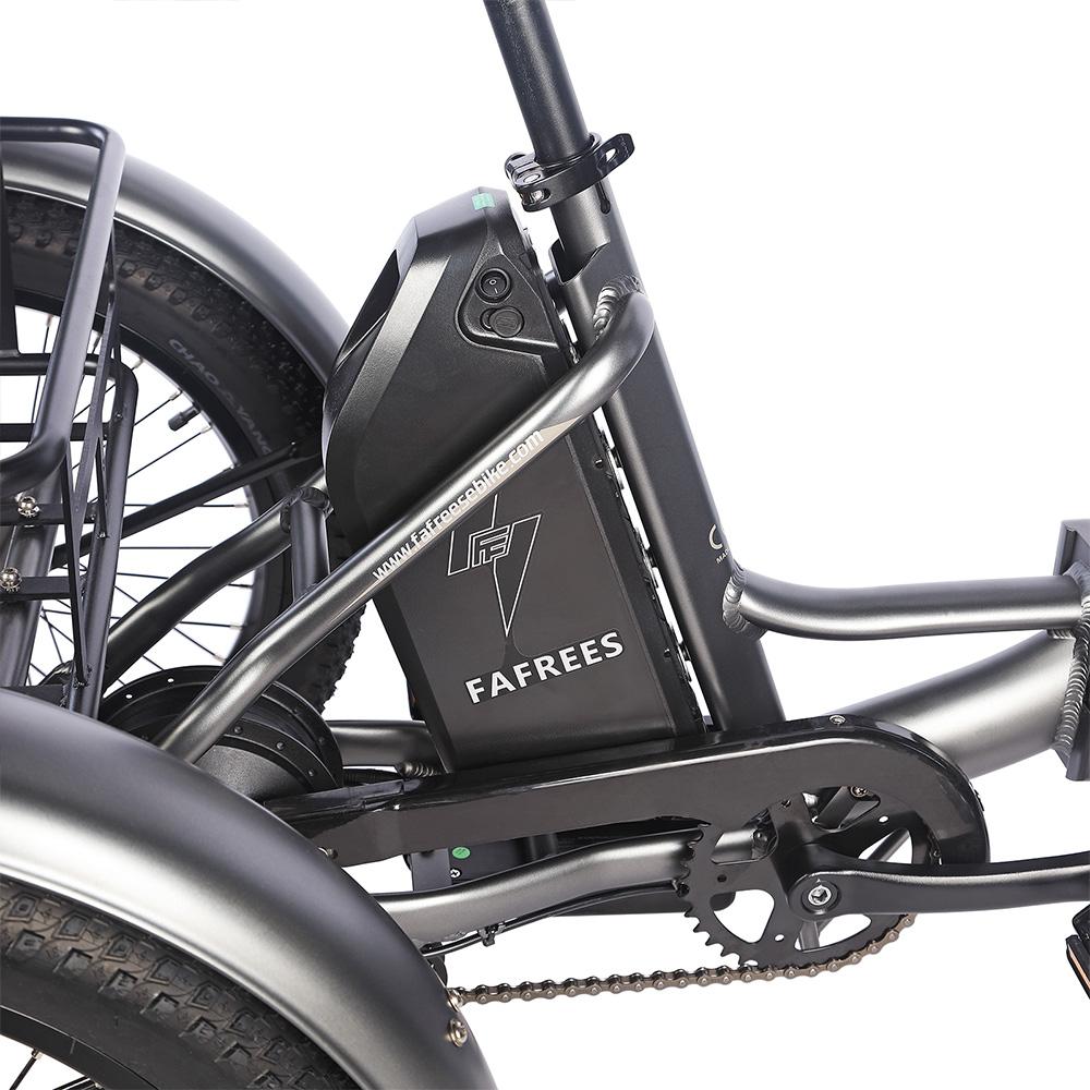 Электрический грузовой велосипед Fafrees 20" F20 Mate, мотор 250 Вт, складной электровелосипед, максимальная скорость 25 км/ч, ЖК-дисплей, 48 В 20 Ач, двойной гидравлический тормоз, максимальная нагрузка 180 кг
