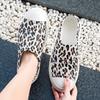 2025 Женские туфли с толстой подошвой и отверстиями, леопардовый принт, цветная печать, уличная мода, пляжные, легкие, противоскользящие туфли-мюли