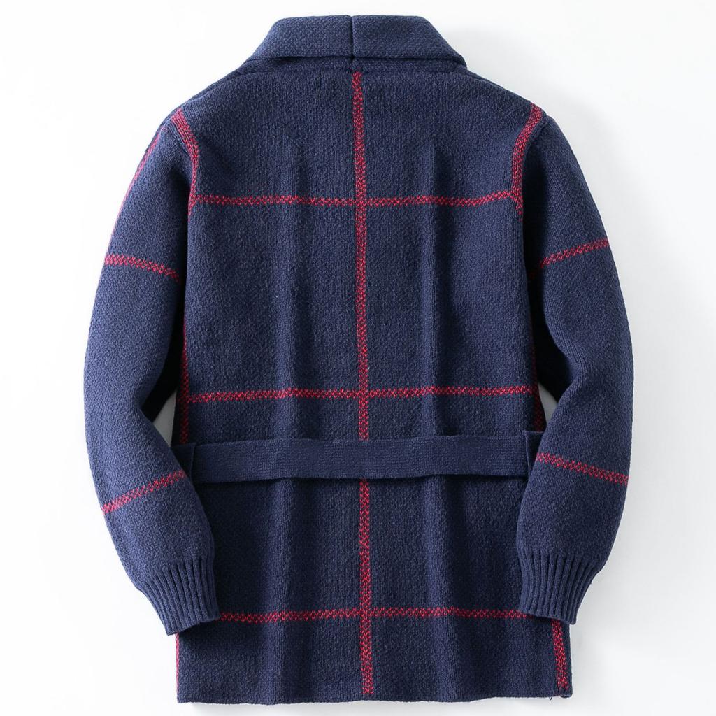 Новый универсальный осенне-зимний кардиган мужской ретро вязаный свитер куртка с длинными рукавами плотный жаккардовый свитер