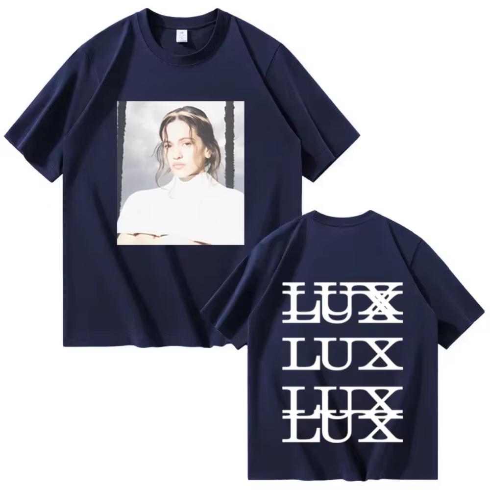 Rosalía LUX Tshirts New Album Harajuku Graprhic Oversized Men Women Short Sleeve Tops Fashion Male Cozy Pop music Streetwear