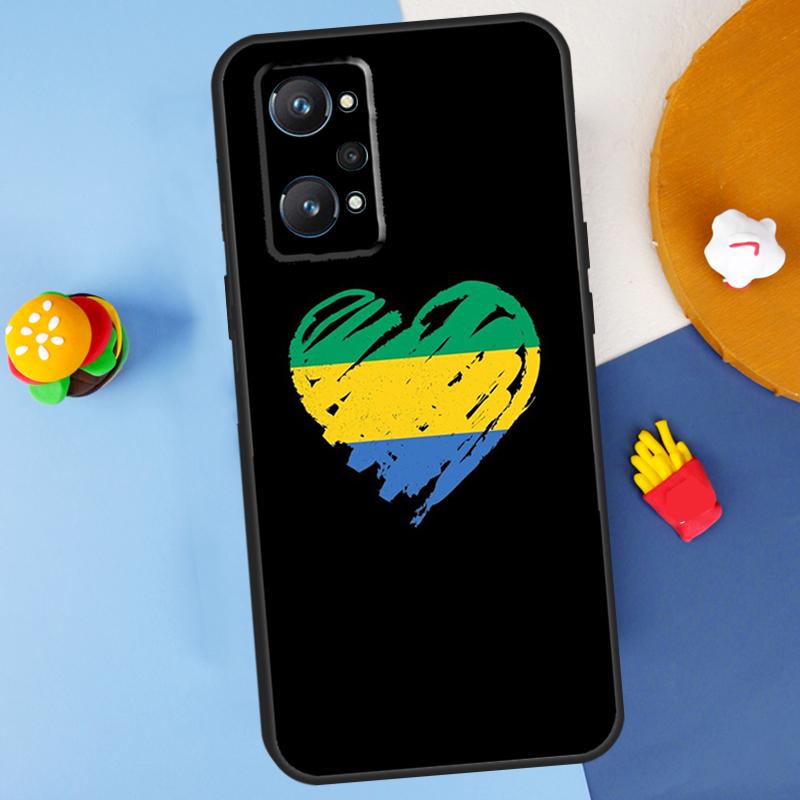 Габон Флаг Габона Для Realme GT 6 6T 5 GT7 Pro C61 C75 C55 C51 C21Y C25S C67 C53 13 12 10 11 14 Pro Plus Чехол