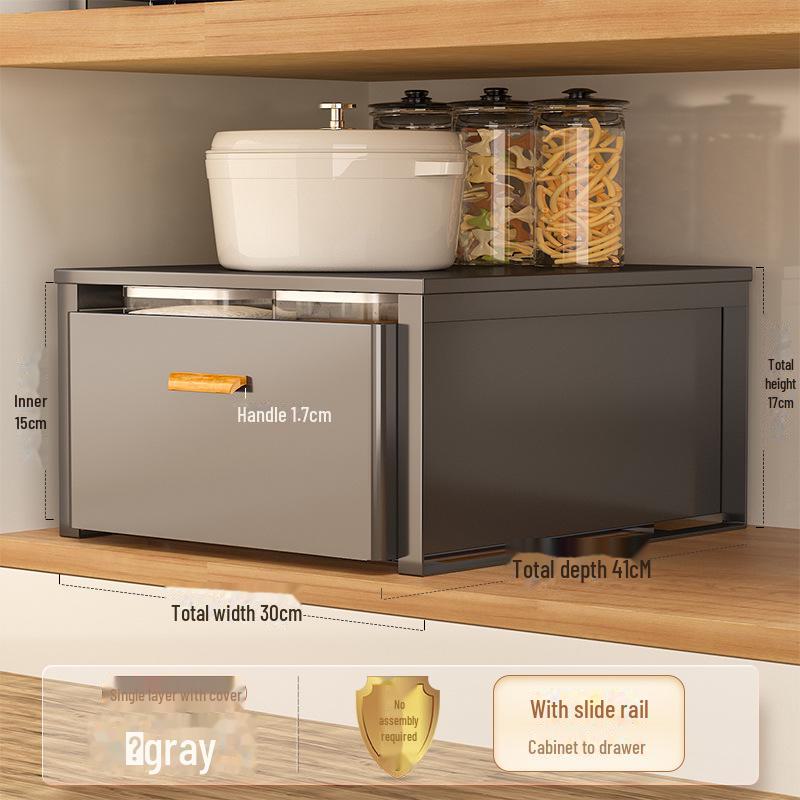 Стойка для шкафа с ящиками: Выдвижная корзина для специй и мисок