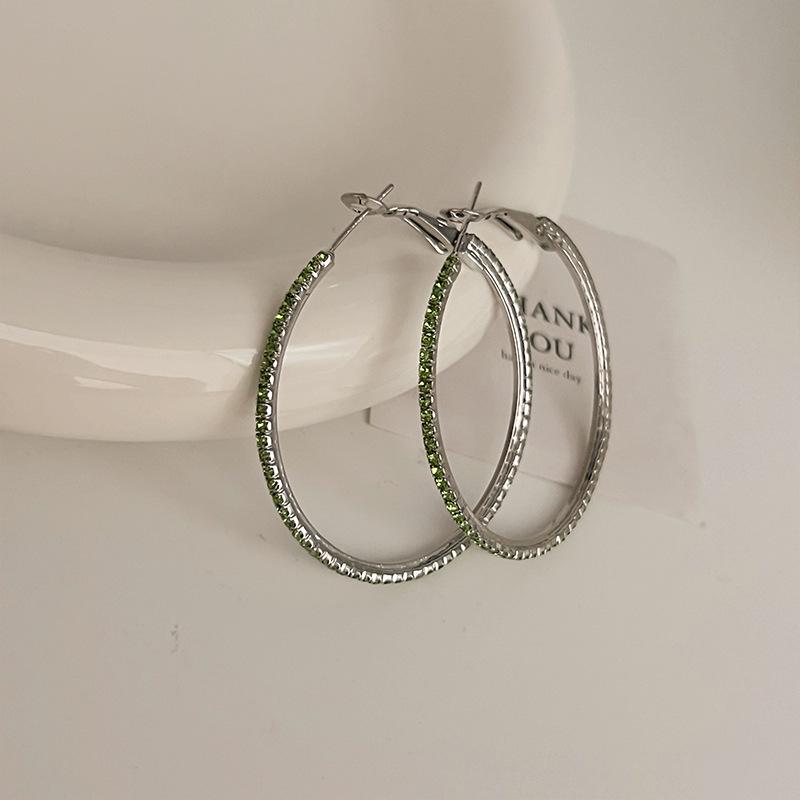 Европейские и американские ретро цветные серьги-кольца - Преувеличенный дизайн, Высококлассные модные аксессуары