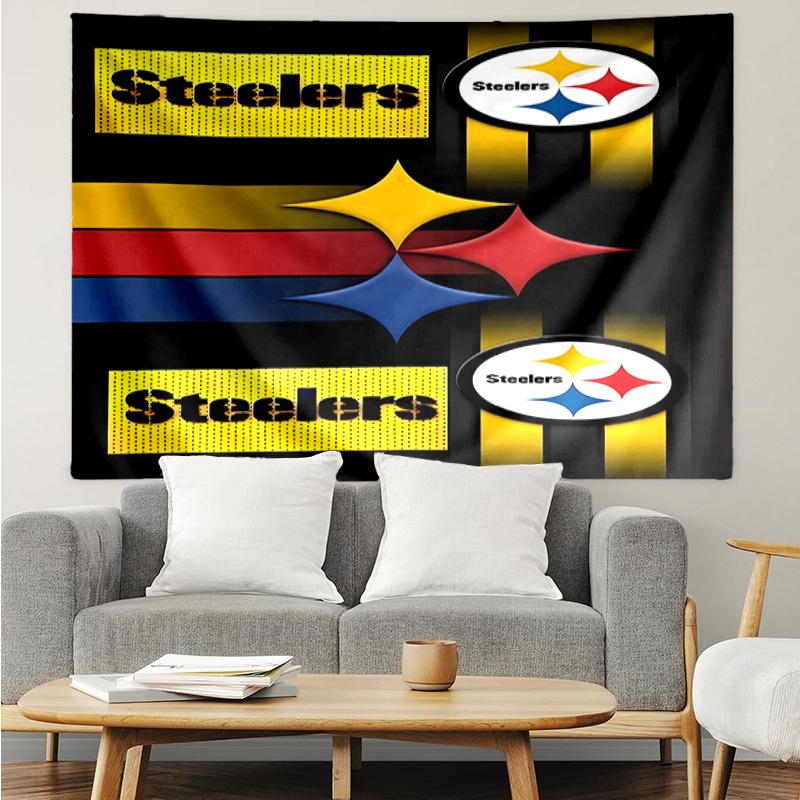 Pittsburgh Steelers Tapestry Accessories Playroom Tapestry, for Bedroom,Livingroom, dormitory Room Wall Decor Fan Birthday Gifts