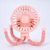 USB-перезаряжаемый многофункциональный мини-вентилятор Octopus, фиксируемый небольшой портативный настольный вентилятор для детской коляски, велосипеда с мягким ветром