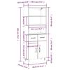 VidaXL Buffet haut Blanc 69,5x34x180 cm Bois d'ingénierie 3200545