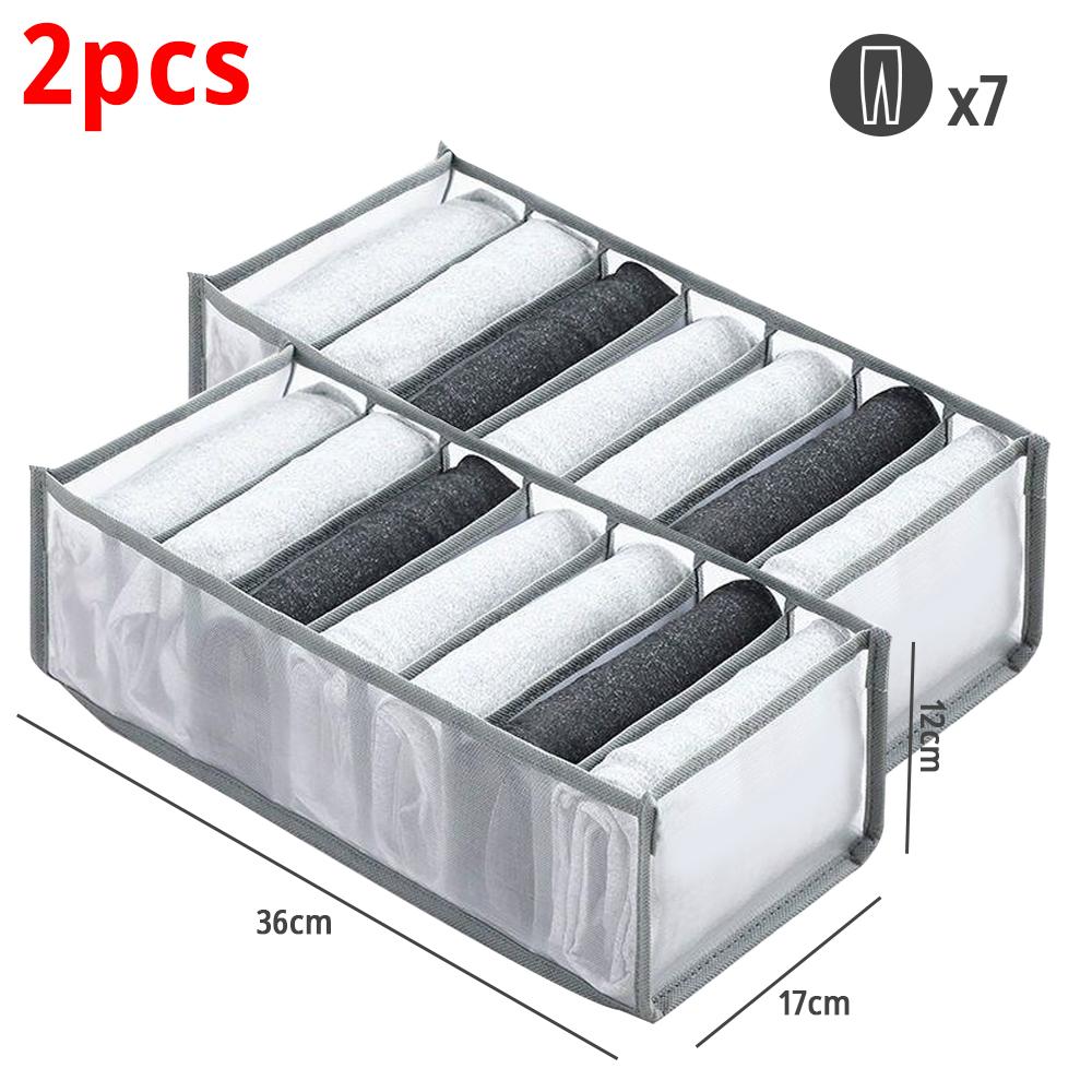 Closets Clothes Organizer Foldable Pants Jeans Storage Box Wardrobe Underwear Organizer Cabinets and Drawer Socks Organizers