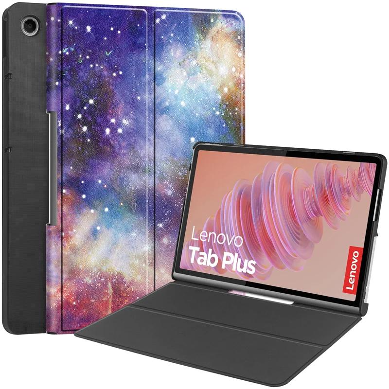 Тонкий складной чехол-подставка из ПУ-кожи для Lenovo Tab Plus 11,5 дюйма TB351FU, чехол с жесткой пластиковой задней панелью Funda Coque Capa